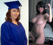 Graduate With Huge Tits