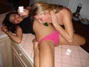 Taking Shots Off Her Friend