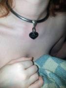 We Get A Lot O(F) Asks About My Collar, Here's A Closeup And Some Cum.