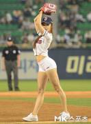 South Korea Baseball First Pitcher Choi Seol Hwa