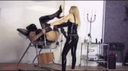 Very Large Big Black Strap-On Operated By Hot Blonde Dom In Latex (Old Cross Post ...