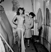 Yvonne Ménard Preparing With Her Dresser At The Folies Bergère, Paris, France Early ...
