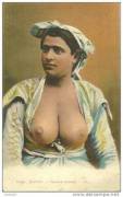 Topless Arab Girl, Vintage Postcard By Levy &Amp;Amp;Amp; Fils, 1900S.