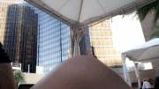 Hotel Pool Surrounded By People And Office Buildings. Quick [F]Lash In My Swimsuit.