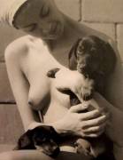 &Amp;Quot;Nude With Dachshunds&Amp;Quot; Photographed By Man Ray (C. 1934)