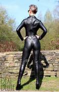 From My Day Out This Weekend At Rivington Barn, Bolton. Slinky Skin-Tight Catsuit ...