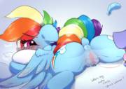 Rainbow Dash Came In 10 Secconds Flat (Artist: N0Nnny)