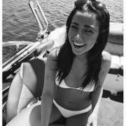 Happy Babe On Boat