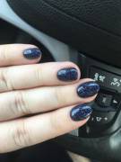 Daddy Said Get Something With Black So Galaxy Nails! (Looks Cooler In Person)