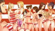 [Sakura] Sucking [Ino]'S Cock While Everyone Stands Around In Swimsuits [Hinata, ...