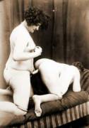 Victorian Women Using A Strapon