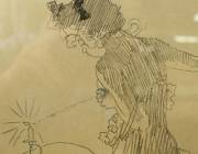 Ready, Aim, Fire! Drawing By Heinrich Kley (Detail; C.1880'S)