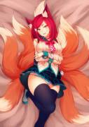 Academy Ahri (League Of Legends) By Ricegnat