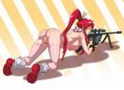 Yoko Finds That Too Much Clothing Puts Off Her Aim While Sniping (Nopeavi) [Gurren ...