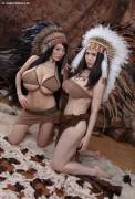 Hitomi And Anri As Indians