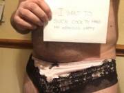 Time To Show Off. My Boyfriend Got All Dressed Up In His Panties And Stockings For ...