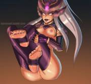 Syndra Showing Her Toes, Along With Everything Else (Astrass)