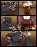 &Amp;Quot;Beer Time&Amp;Quot; [Furry][Oral][Soft][Size Difference][Comic]