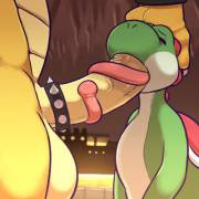 Once In A While The Princess Escapes, So Bowser Has To Make Do With Yoshi Instead ...