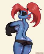 Undyne Caught Changing (Somescrub)