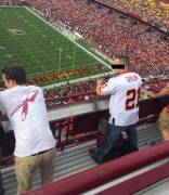 Redskins Fans Having Fun On Upper Level