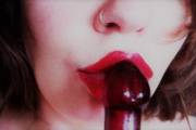 Ruby Red Lips And Licks. Meet My Glass Dildo (Part One). [F] 36 Y/O. (Made At The ...