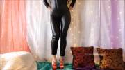 Watch Me Unzip My Catsuit From Neck To Back And Spread My Ass In And Out Of A Tiny ...