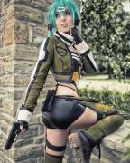 Anissa Cosplay As Sinon (Sao)