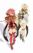 Pyra And Mythra Chained Together