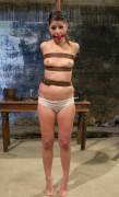 The Feminist Critic Moans As She Is Bound In Nothing But Her Panties. The Breaking ...