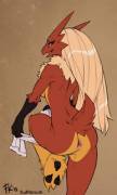 Beautiful Blaziken Butt [F] (Fluff-Kevlar)