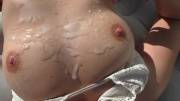 Caught Her Masturbating On The Rooftop, Instead Of Sunscreen Her Tits Got Creamed ...