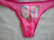 Little Sister's Peace Love Pink Small Vs Thong