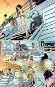 Cassandra Catches Superboy's Attention With A Cheecky Bikini [Batgirl #39 (2003)]