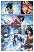 Skye And The Snow Queen Battling In Their Cheeky Outfits [Grimm Fairy Tales Vol 2 ...