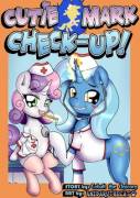 Cutie Mark Check-Up [Foalcon, Futa, F/F, Sweetie Belle X Oc, 12 Pages, Artist: Anibaruthecat, ...