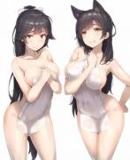 Takao &Amp;Amp;Amp; Atago Are Just Incredibly Sexy With Their Impeccable Thighs