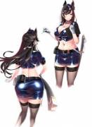 Atago's Thicc Ass &Amp;Amp;Amp; Thighs In Latex