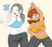 Wii Fit Trainer &Amp;Amp;Amp; Daisy Getting Ready For Smash (Jinu) [Wii Fit, Super ...