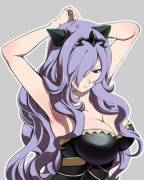 Camilla Fixing Her Hair