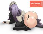 Rear View Of Maid Camilla Resting And Showing Her Ass (Tsundere Baka)