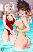 Mercy &Amp;Amp;Amp; Tracer At The Pool (Kyoffie)