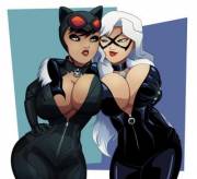 Big Titty Kitties, Catwoman &Amp;Amp;Amp; Black Cat (Ravenravenraven)