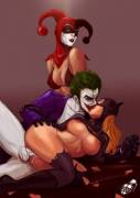 Batgirl Captured By Joker &Amp;Amp;Amp; Harley Quinn (Tinkerbomb)