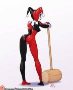 Harley Quinn Figured Why Bother With The Skin Tight Bodysuit When Body Paint Will ...