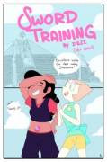 &Amp;Quot;Sword Training&Amp;Quot; - By Dezzone (Comic, Stevonnie X Pearl)