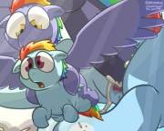 Rainbow Dash And Her Father (Pokehidden)