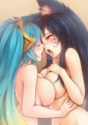 A &Amp;Quot;Decummified&Amp;Quot; Version Of A Popular Ahri X Sona Picture That I ...