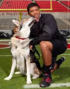 Russell Wilson With Nc State Mascot &Amp;Quot;Tuffy&Amp;Quot;, 2010