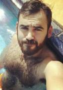 Hairy In The Pool (X-Post /R/Insanelyhairymen)